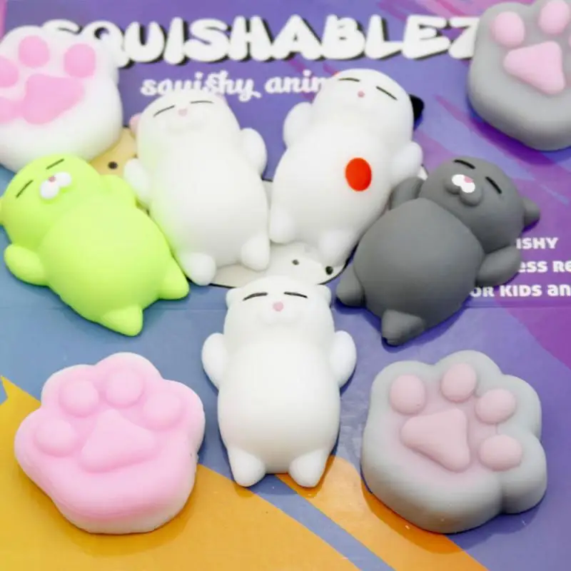 

1pc Creative Squishy Kawaii Cat Claw Small Animal Squishies Slow Rising Stress Relief Squeeze Toys For Kids Funny Gift
