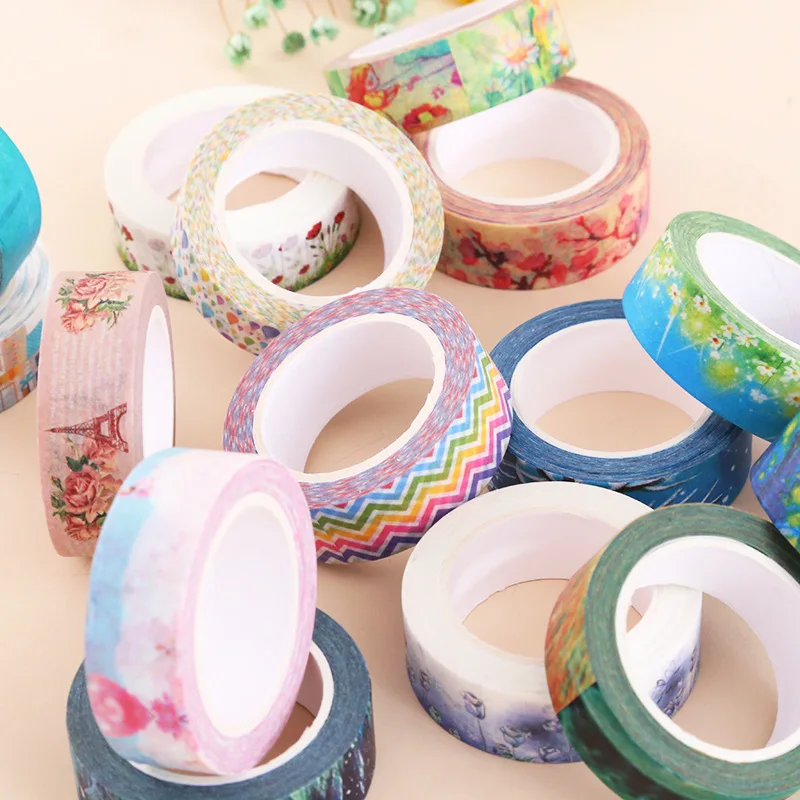 15 мм * 10 м природные пейзажи Kawaii Васи Лента Скрапбукинг маскирующая наклейки