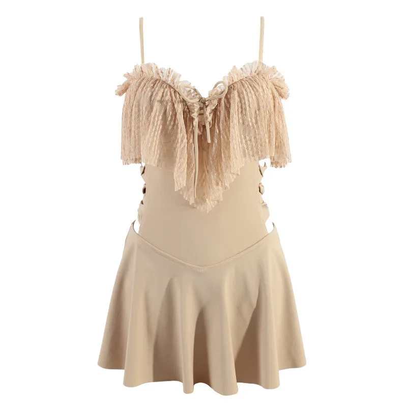 

Mayo De Bain Femme Large Size Swimsuit May Plus Female Beach 2020 New Korean Ins Hot Sexy Backless Bathing Suit Solid Polyester