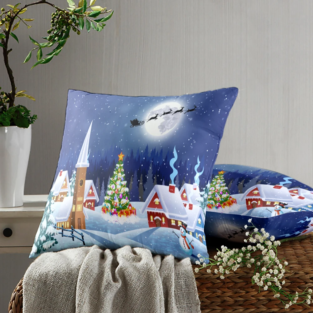 

Snow House Pillow Case Decoration Sofa Cushion Pillow Case Bed Pillow Case Home Decoration Car Pillow Case
