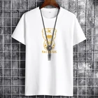 Футболка мужская оверсайз в стиле хип-хоп, стильная Ретро Уличная одежда в стиле Харадзюку с принтом манга, винтажная одежда, лето 2021