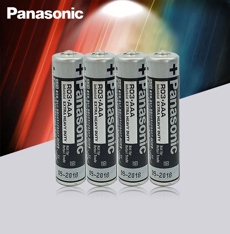 4 шт. Panasonic R03 1 5 V AAA Батарея щелочные батарейки не применяется ртуть сухие для