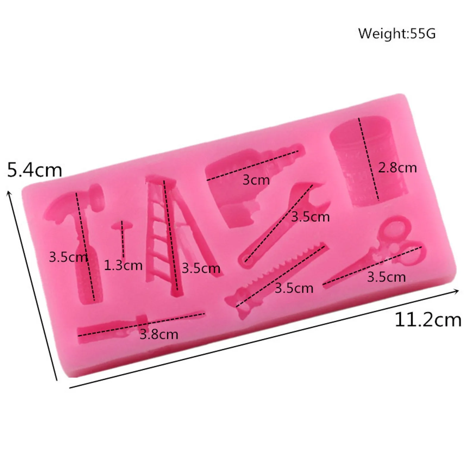 

Silicone mold DIY wrench shape chocolate cake fondant mold pastry biscuit decoration baking tray fondant baking cake decoration