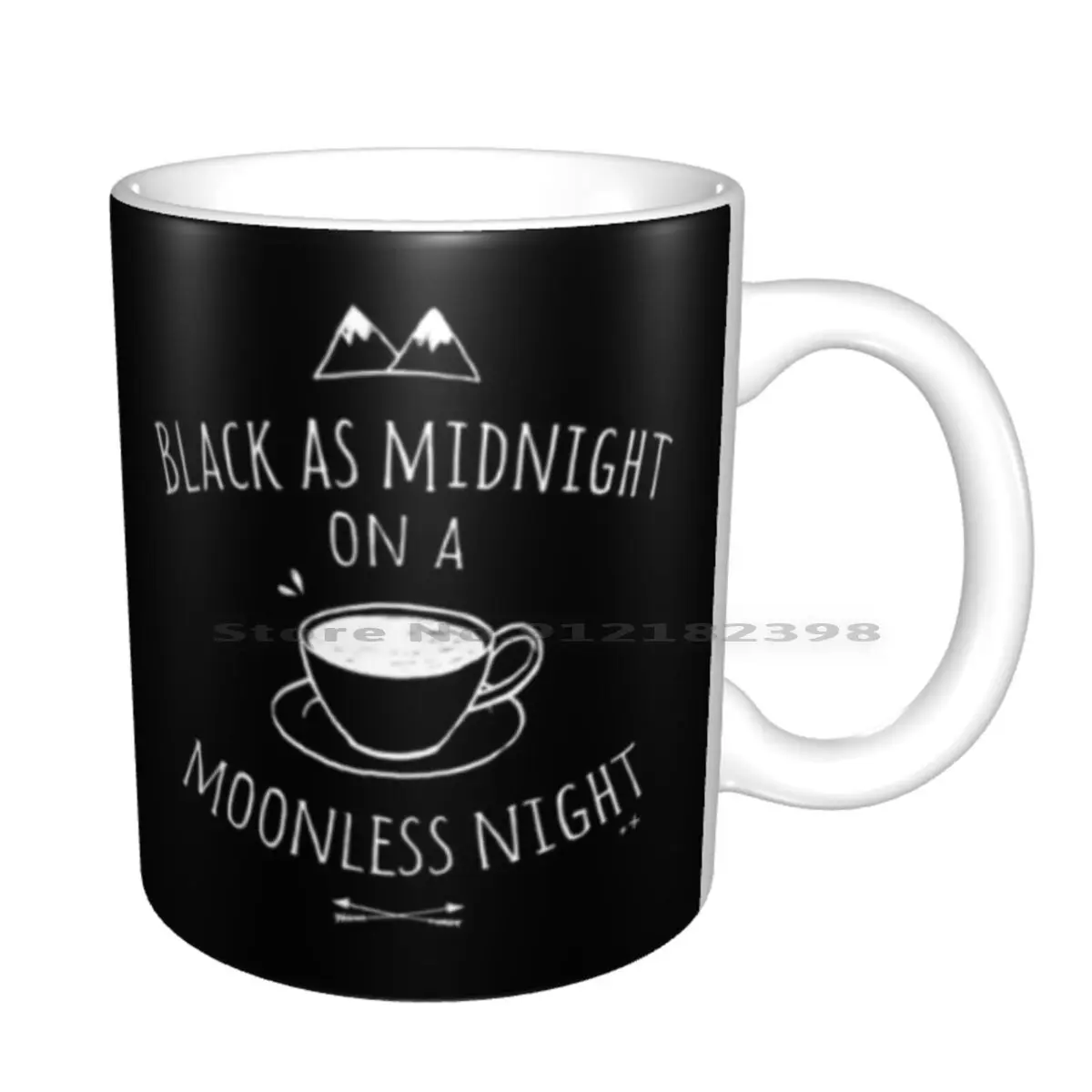 Черные как полуночная керамическая кружка кофейные чашки для молока чая чашка