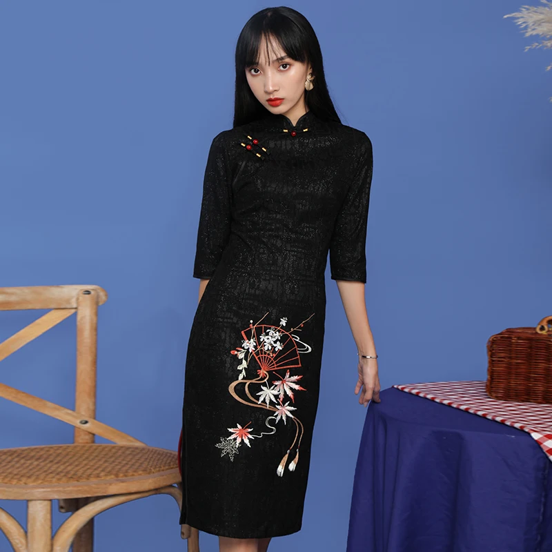 

Will Chinese dress tide modified new countries girl Chinese wind restoring ancient ways lace embroidery dress