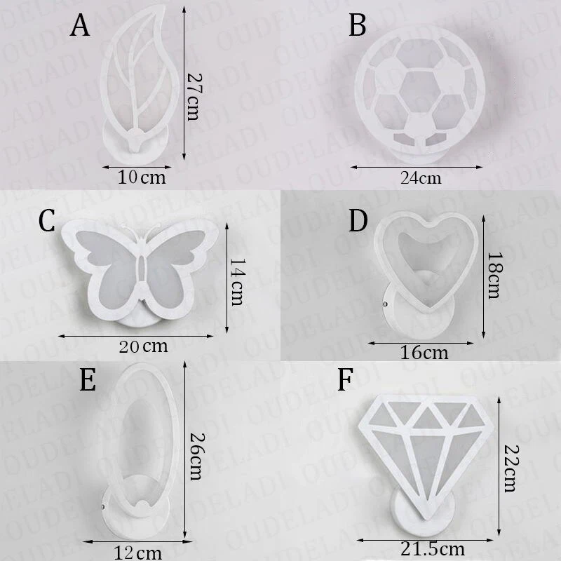 

12W LED Acrylic wall light Children's room bedside bedroom wall lamps arts creative Corridor Aisle Sconce Decor AC85-265V