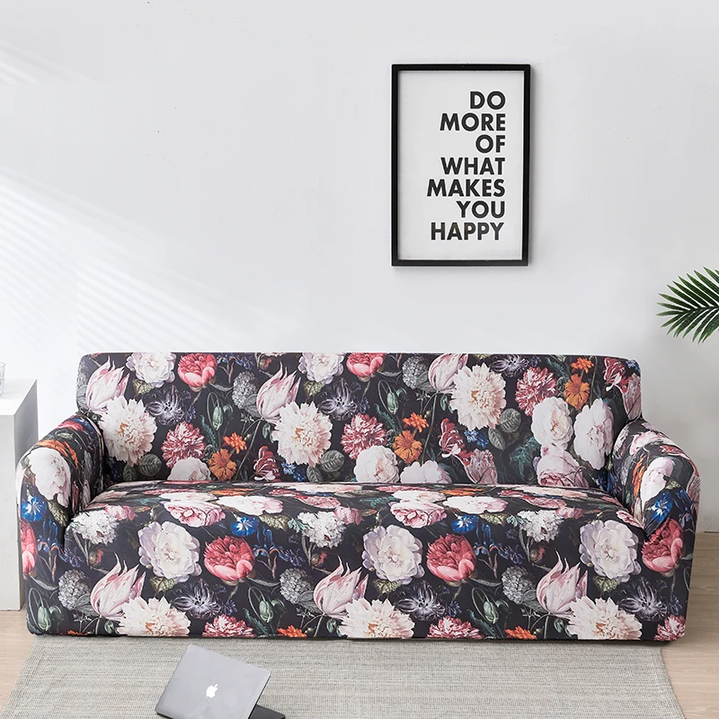 

Floral Printed Slipcovers Stretch Plaid Sofa Covers for Living Room Elastic Couch Chair Cover Sofa Towel Home Decor 1/2/3/4-seat