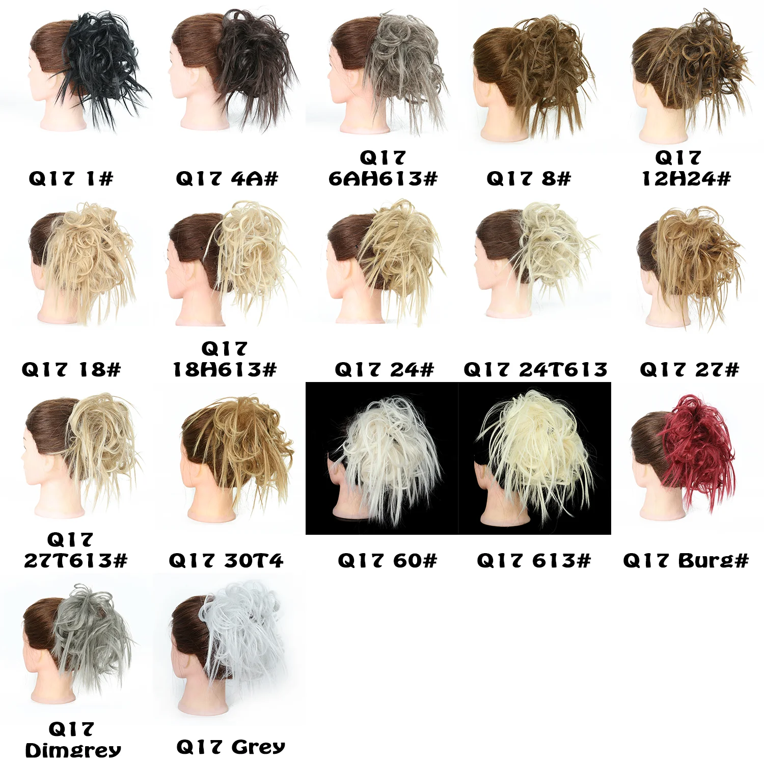 Грязный булочка резинки для волос резинка искусственные волосы синтетический