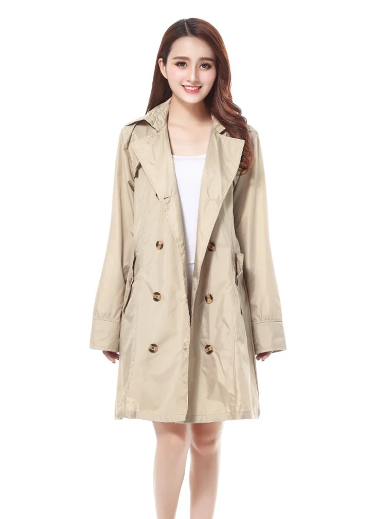 Модное женское тонкое пончо большого размера женский водонепроницаемый длинный