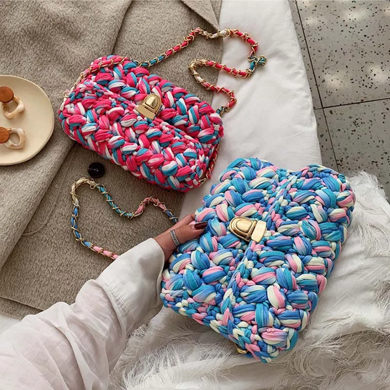 Новинка 2020 ручная работа вязанная крючком вязка через плечо для отдыха