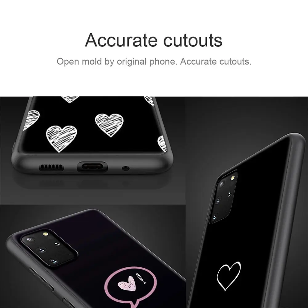 

Case for Samsung Galaxy S20 S10 Plus S20 Ultra 5G S8 S9 Plus S10e S7 Edge TPU Soft Phone Cases Cover Cute Love Heart