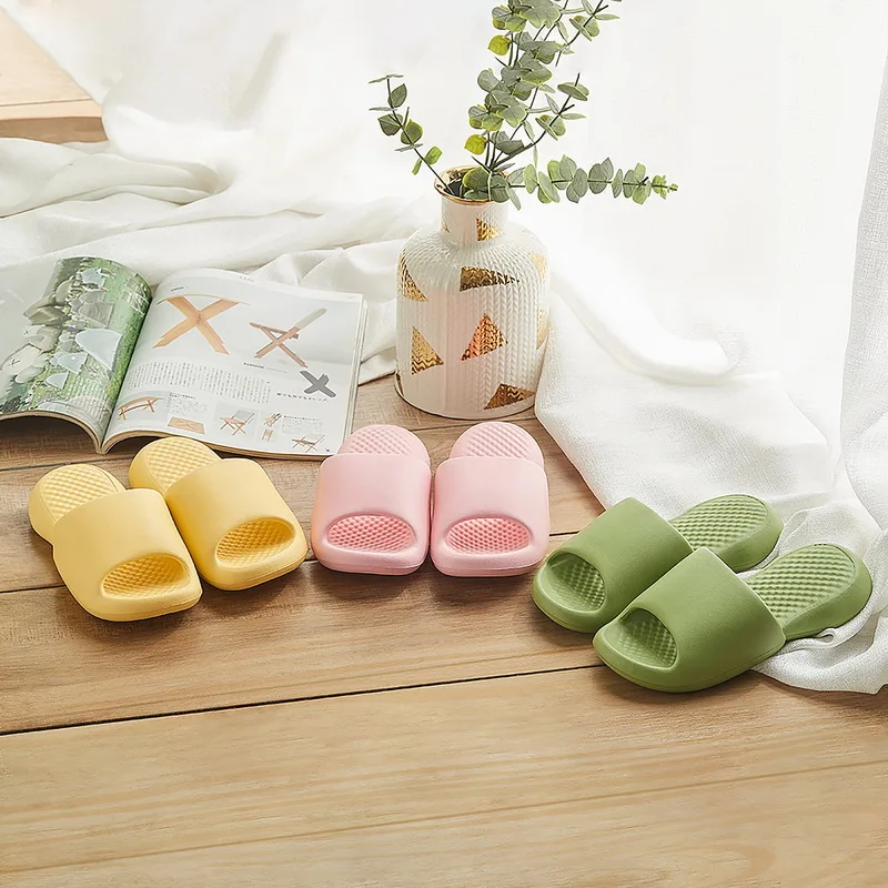 

LITTHING 2021 Men's Slippers Shoes For Man Soft EVA Sandals Summer Mute Non-slip Women Slippers Fish Slides Bathroom shoes