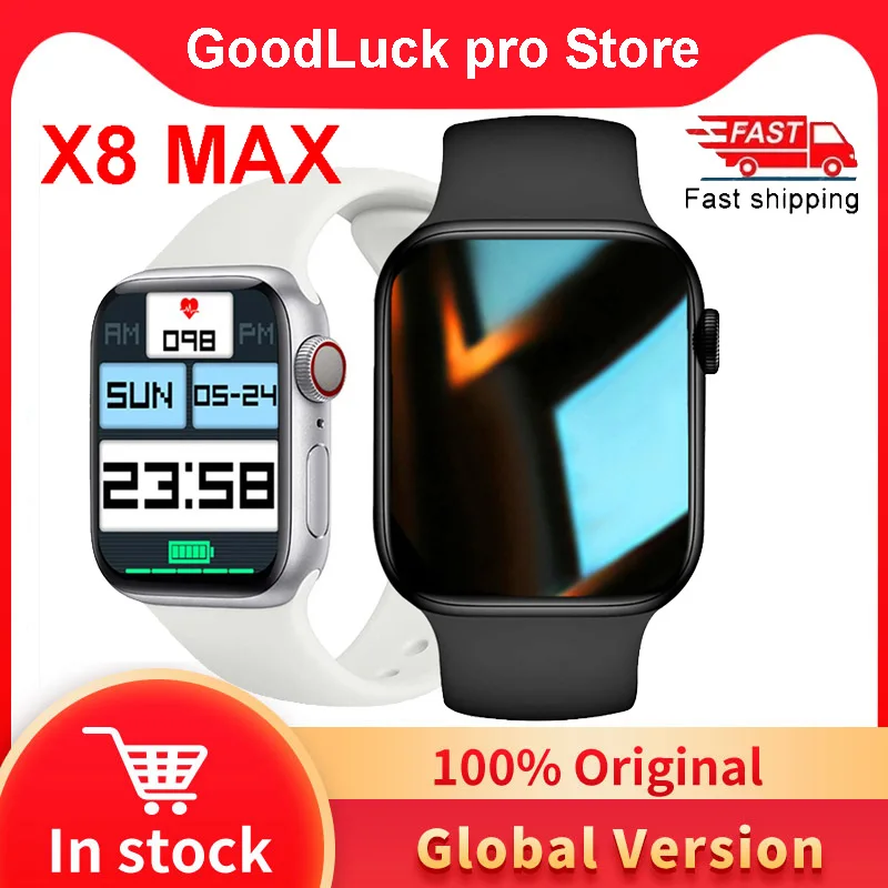 

Original X8 Max Smart Watch Custom Dia BT Call Sports Sleep Monitor Heart-rate Men Woman iwo Smartwatch PK X6 X7 Y68