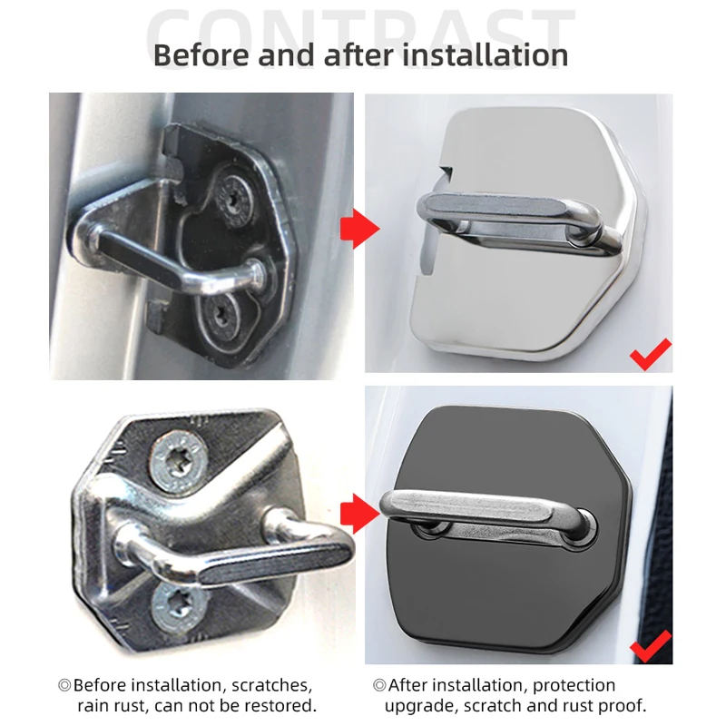 Чехлы для дверного замка аксессуары из нержавеющей стали чехол автомобильного