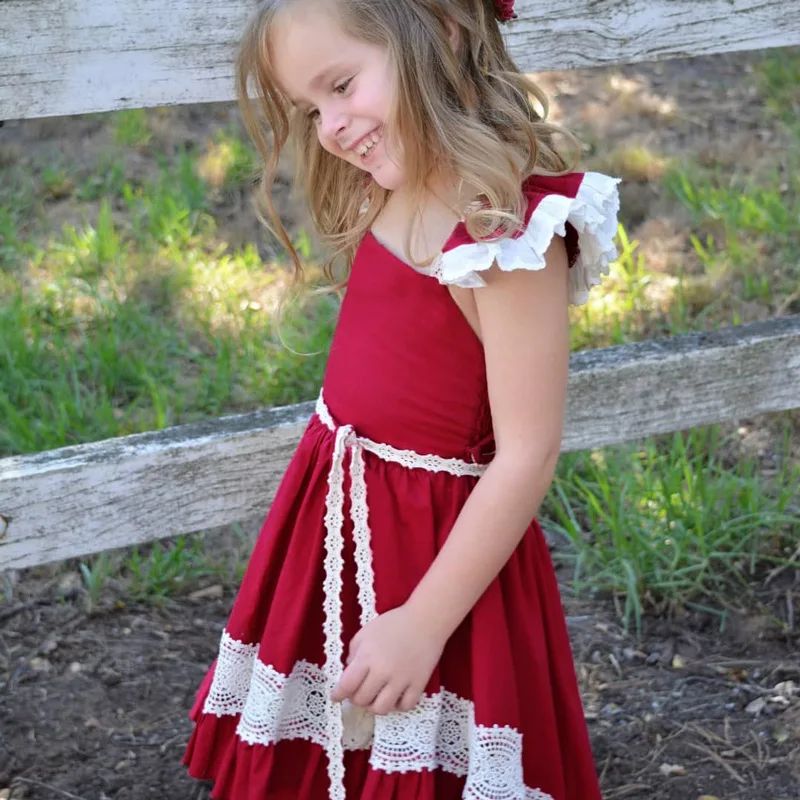 EACHIN Girls Dresses Baby Gril's Irregular Fishtail Dress Lace Patchwork Children's Fashion Wedding Party Tutu Girl Clothing | Детская