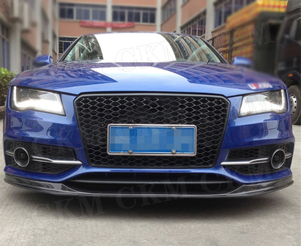 Передний бампер для губ передний спойлер для Audi A7 S7 Sline 2012 2013 углеродное волокно/FRP передний удлинитель подбородок Лопата