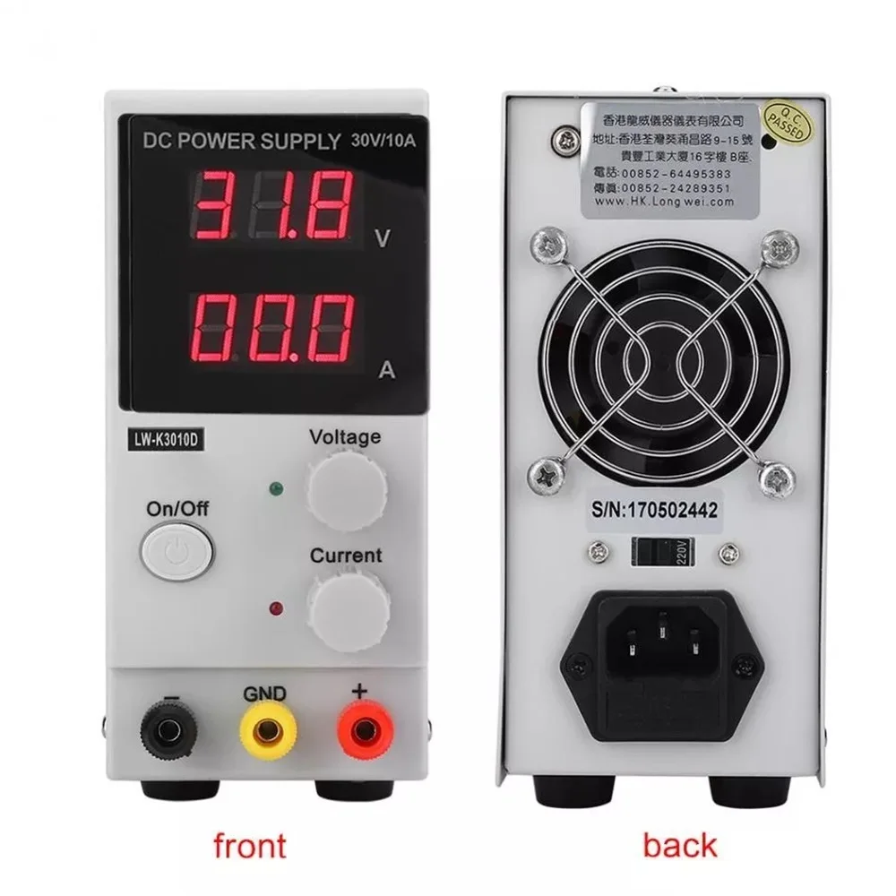 LW K3010D 30V 10A Регулируемый DC Питание светодиодный цифровой лаборатории Источники