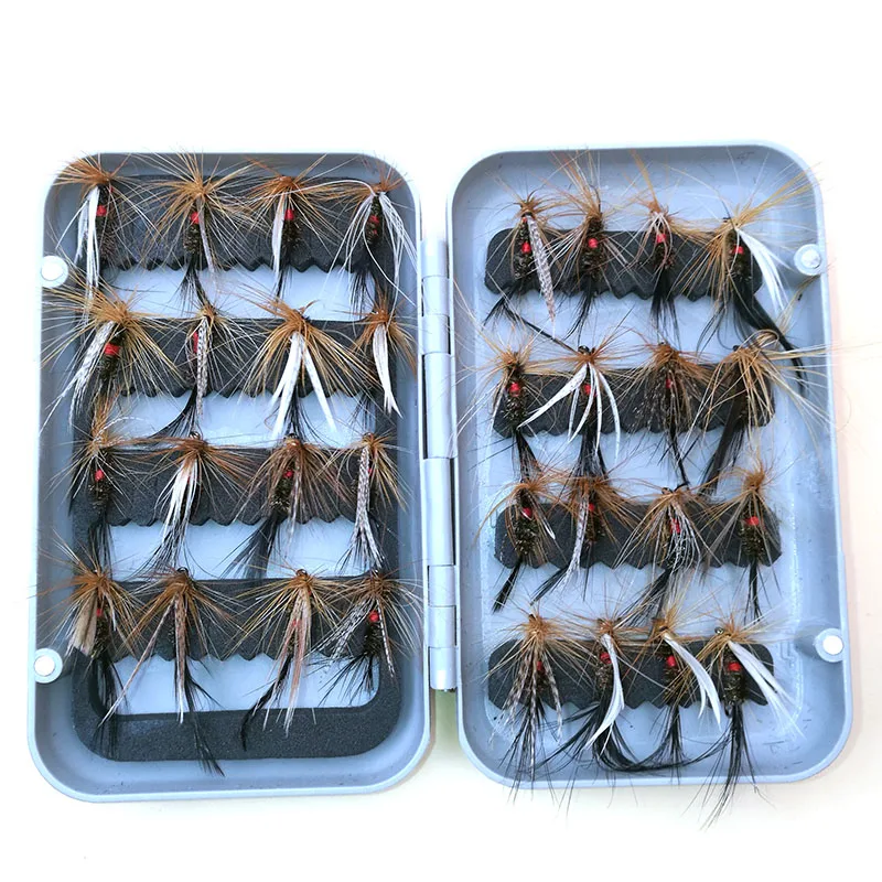

32Pcs/set Trout Nymph Fly Fishing Lure Dry/Wet Flies Nymphs Ice Fishing Lures With10# hooks Artificial Bait with Box