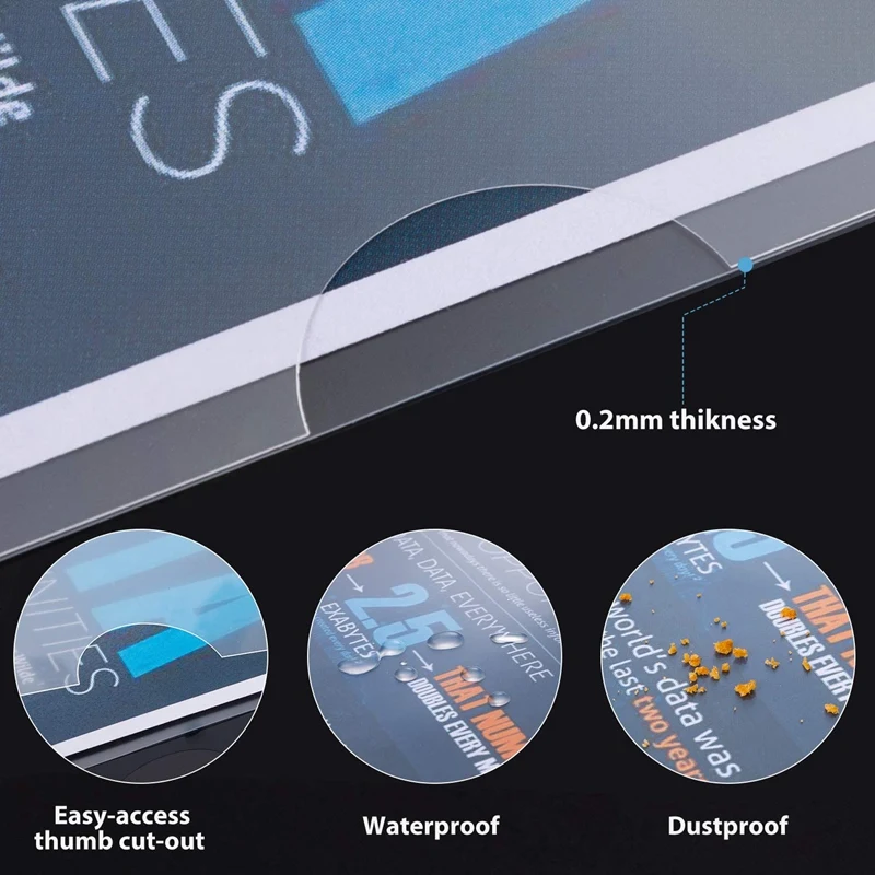 

AU42 -48PCS Plastic Clear Document Folders - L-Type Folders Copy Safe Project Pockets, A4/ Letter Size, Transparent Color