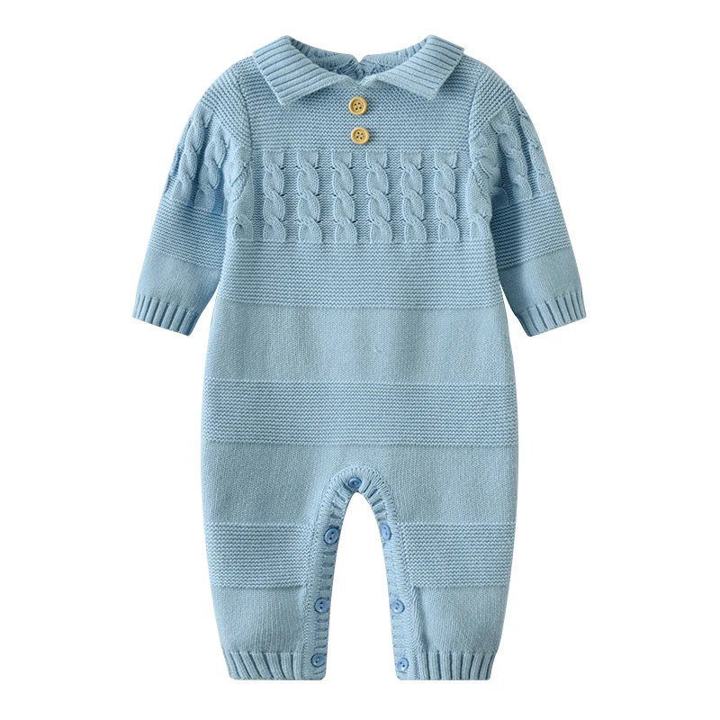 

Auro mesa 100% Cotton Newborn Baby Boy Cable Knit Sweater Romper Winter Clothes Outfits 3-6 Months