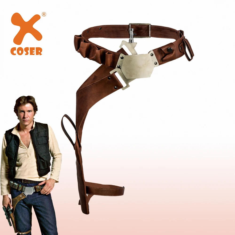 Ремень XCOSER Han Solo с кобурой для пистолета из искусственной кожи Аксессуары костюма