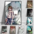 Принцесса Mononoke ghiсот, аниме, холст, художественные плакаты и печать, холст, настенные картины ROS, домашний декор, картины Quadro