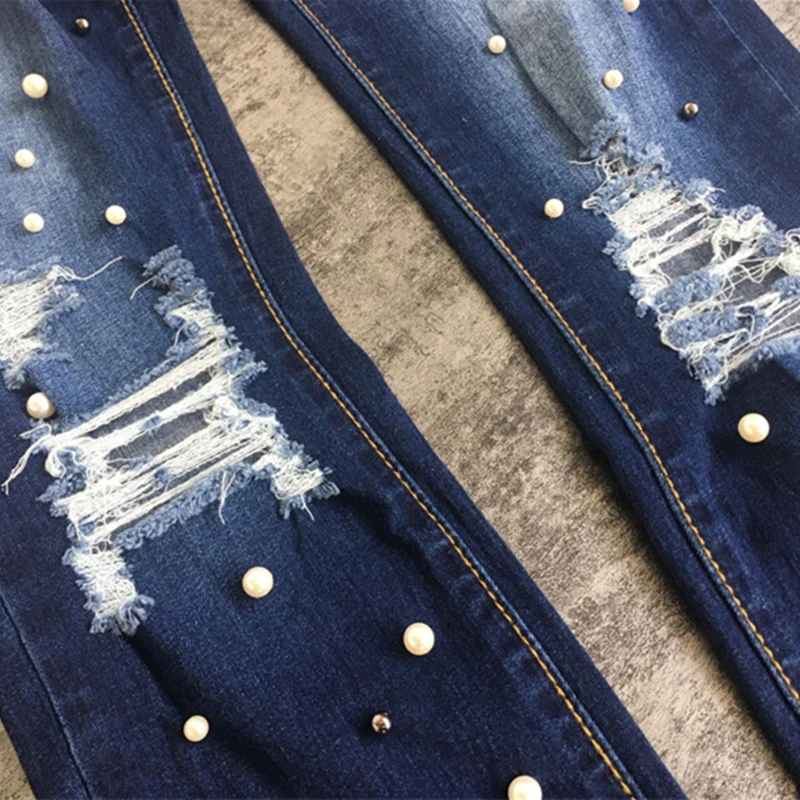 Женские джинсы с высокой талией LOGAMI повседневные узкие джинсовые штаны-карандаш