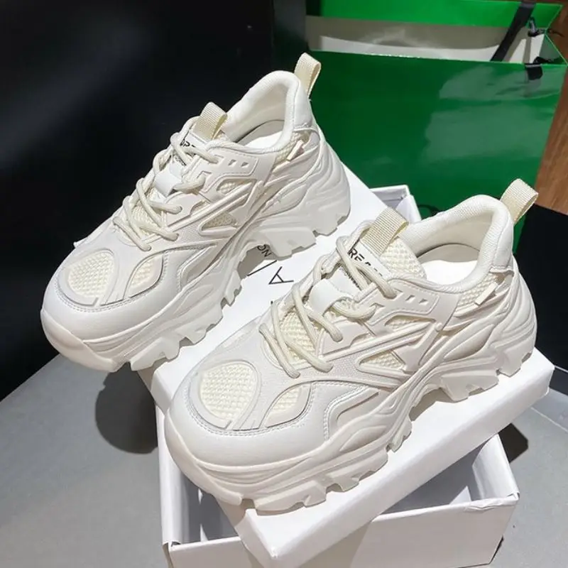 

Женские кроссовки CoolCept 2022 на толстой подошве со шнуровкой, Повседневная Уличная модная Женская Весенняя женская обувь, Размеры 35-40