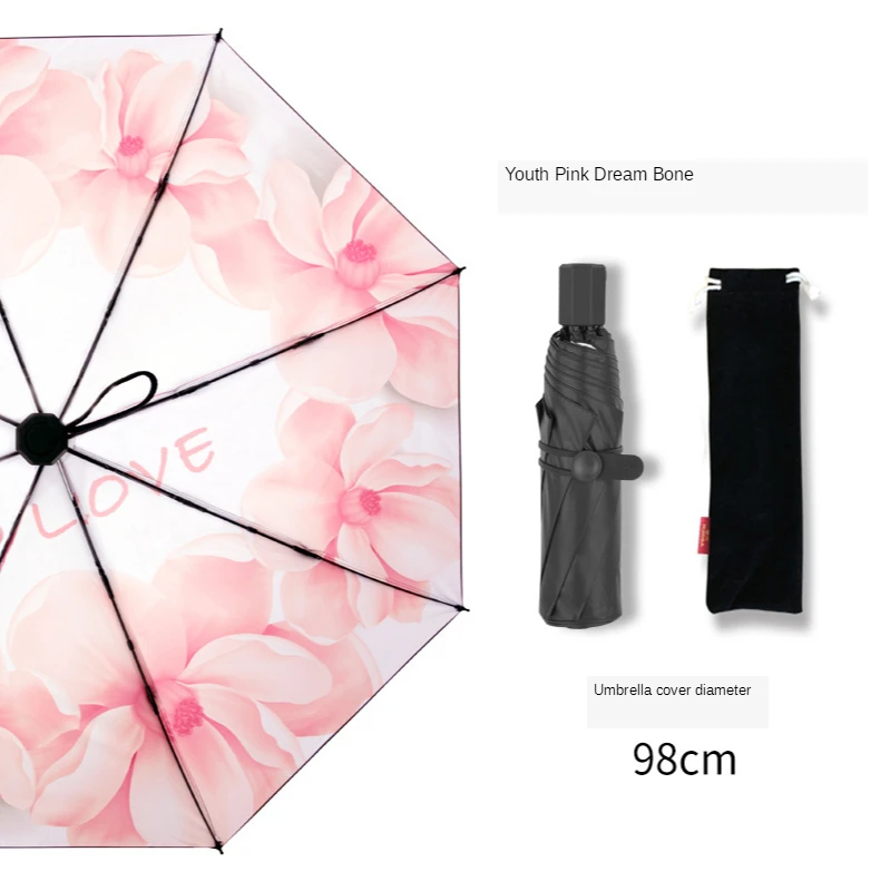 

Umbrellas for women, sunny and rainy, sun protection, UV protection, ultra light, small and fresh Umbrellas The new listing