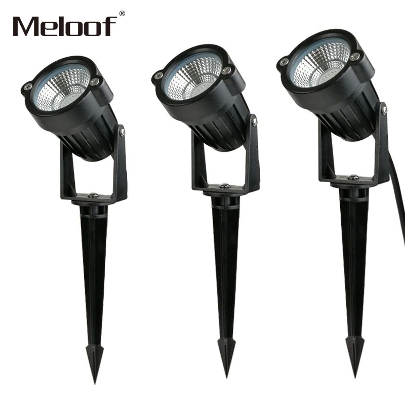 Colorful discoloration LED Garden Lawn Lamp Light 220V 110V Outdoor LED Spike Light 9W Path Landscape Waterproof Spot Bulbs RGB