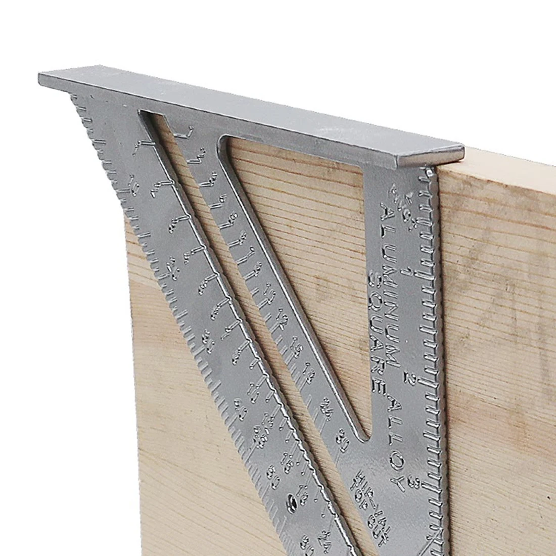 

Measurement Inch Carpenter Ruler Speed Square Protractor Aluminum Alloy Miter Framing Tri-square Line Scriber Saw Guide