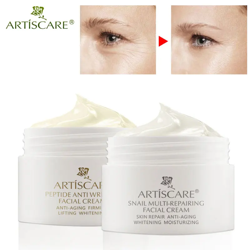 ARTISCARE Snail Repair+ пептидный крем для лица Отбеливающее антивозрастное средство по уходу за лицом от прыщей лечение контроль маслом Усадочные поры кожи уход