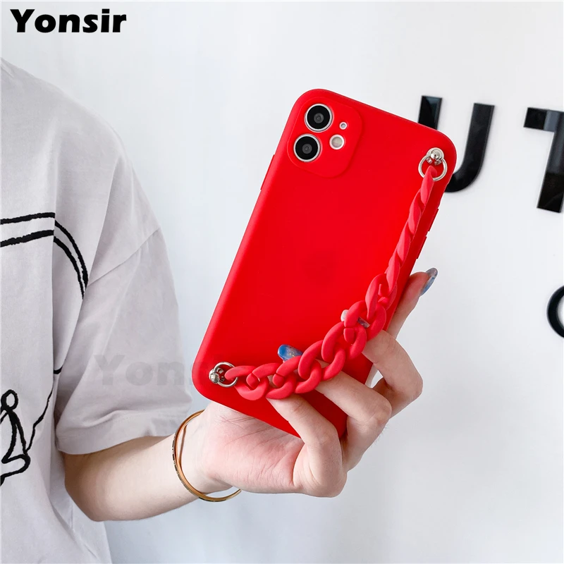 for oneplus 8 7t 7 pro silicone soft case matte wriststrap bracelet hand band back cover for oneplus 9 pro 6 6t 8t one plus nord free global shipping