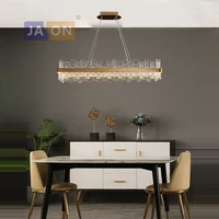 silver gold round oval dimmable led hanging lamps chandelier lighting lustre suspension luminaire lampen for dinning room