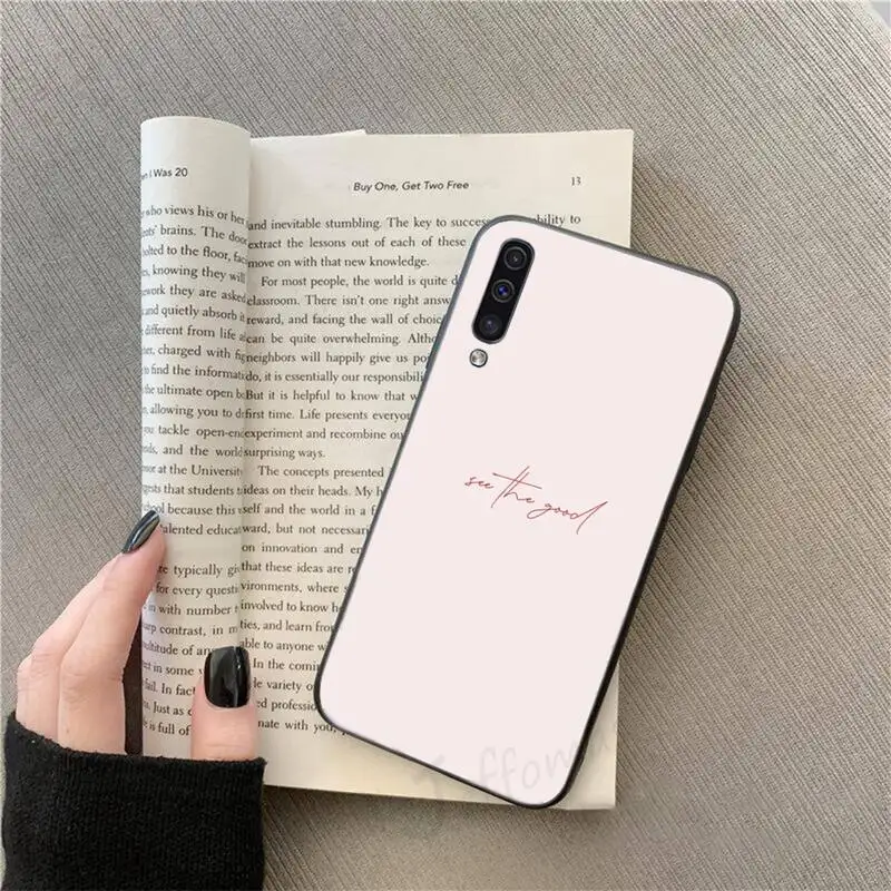 

motivating text Color background Phone Case For Samsung galaxy S 9 10 20 A 10 21 30 31 40 50 51 71 s note 20 j 4 2018 plus