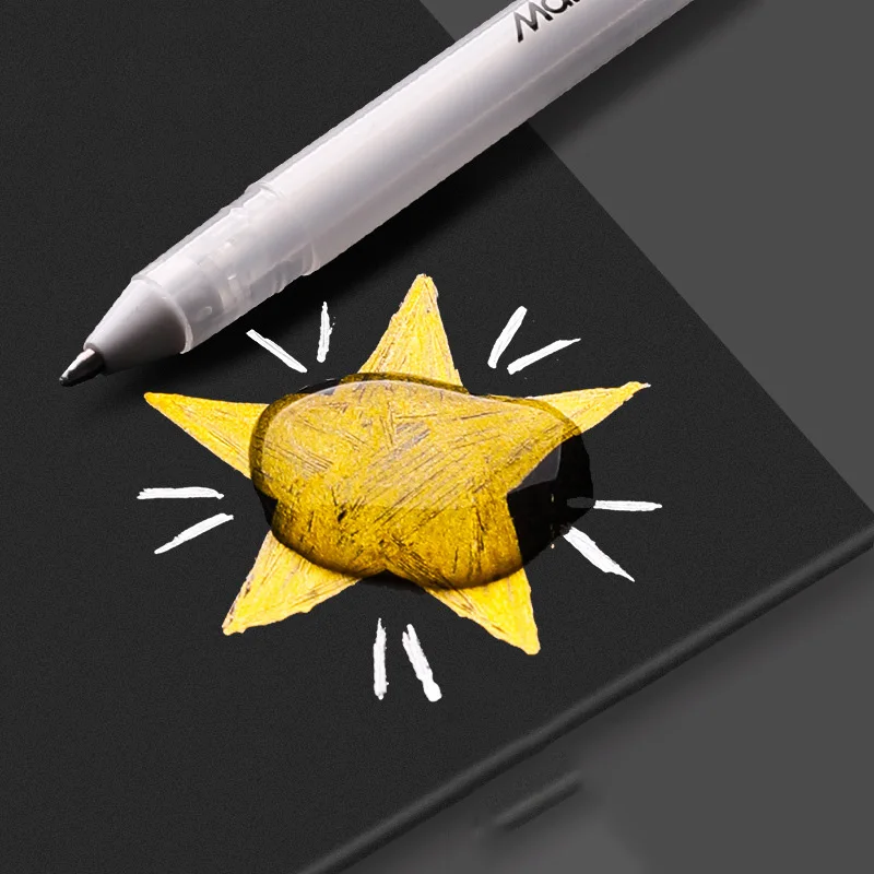 Ручка для рисования белых золотых серебряных эскизов 3 шт./лот маркер творчества