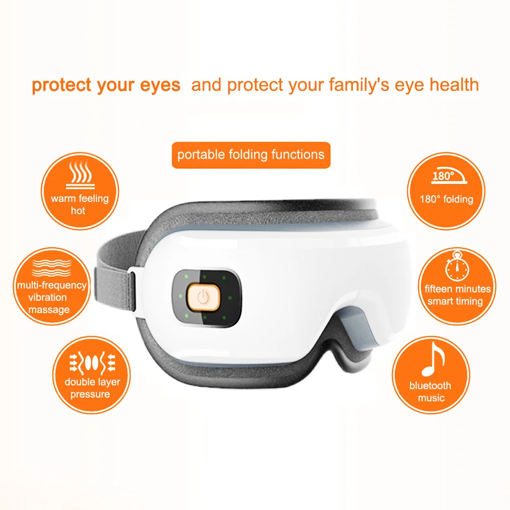 買取 インテリジェントなエアバッグ振動マッサージャー,目の痛みを和らげるマッサージャー,Bluetooth,視力保護