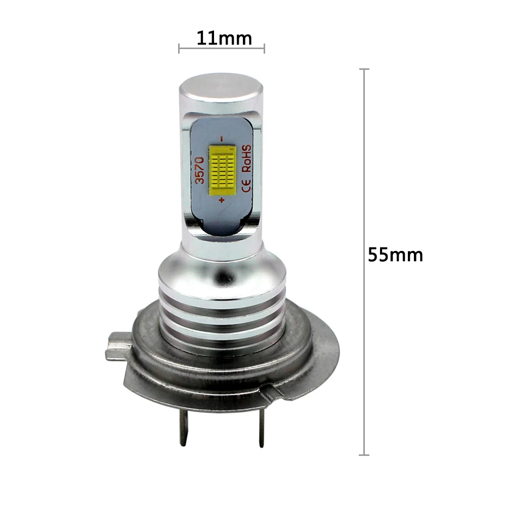 

2Pcs High Brightness H7 40W LED Bulb Car Light 12V-24V 800lm Traffic Light White Driving Light Yellow Fog Lights