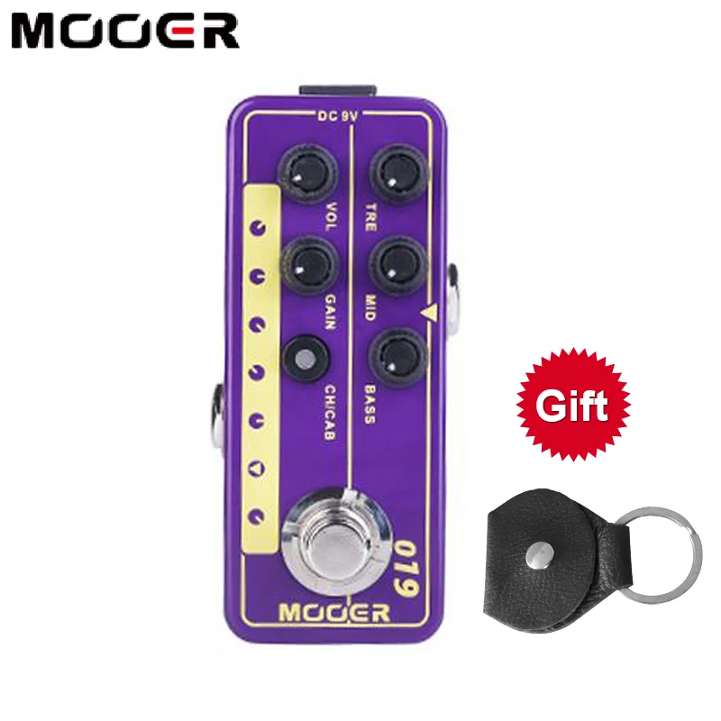 Enlarge Mooer M019 UK Gold PLX Electric Guitar Effects Pedal High Gain Tap Tempo Bass Speaker Cabinet Simulation Stompbox Accessories