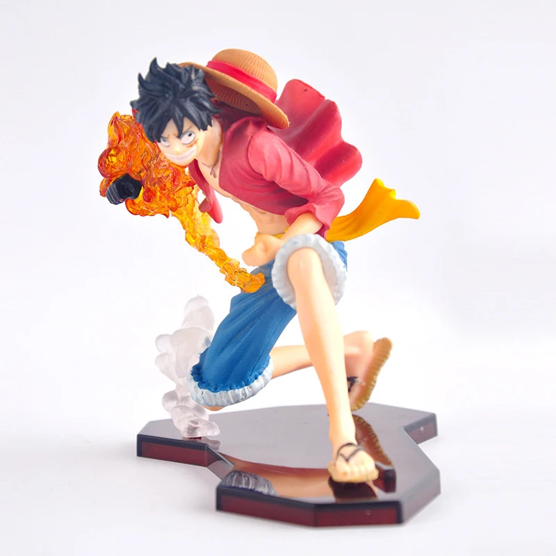 Аниме One Piece Luffy Style Attack + Sabo Ace Action ПВХ Коллекционные фигурки модели игрушки 3