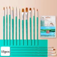 15 pcs watercolor brush pen set bristle acrylic and oil brushes paints for artists art supplies painting school stationery wood