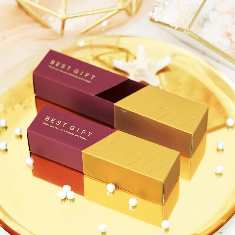 

New Creative Lipstick Candy Box Wedding Favor Gift Box Baby Shower Birthday Party Supplies Decoration Package Gift Bags