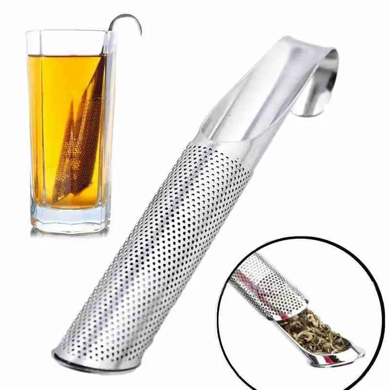 

1pcs Steel Tea Strainer Infuser Steel Tea Pipe New Cup Hangingtea Strainer Kitchen Accessories Tea Filter
