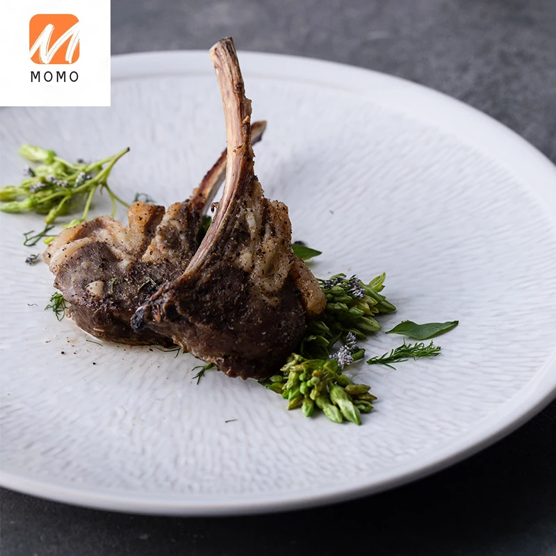 

Steak Plate Plate Tableware White Household Creative Steak Dinner Plate