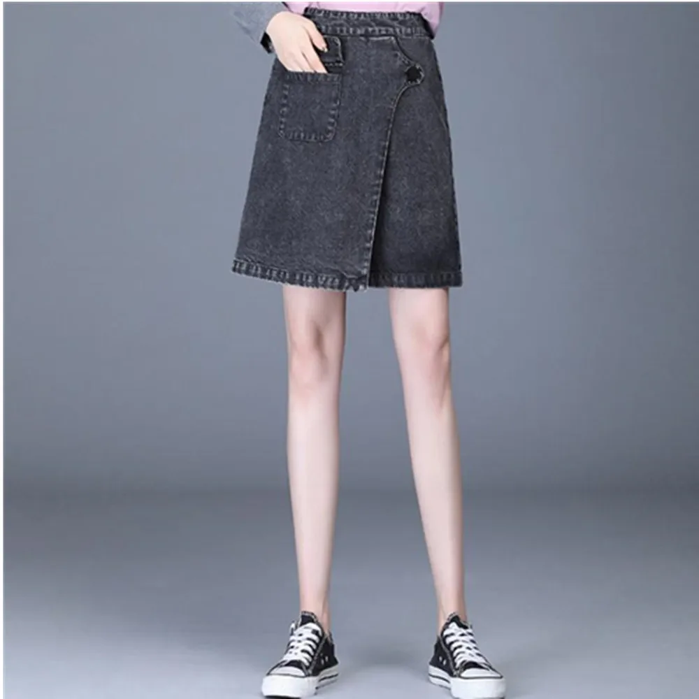 

Plus Size Vintage Long Bermuda Denim Shorts Women Casual Knee Length Jeans Shorts 2021 Summer Girl Hot Shorts Skirts