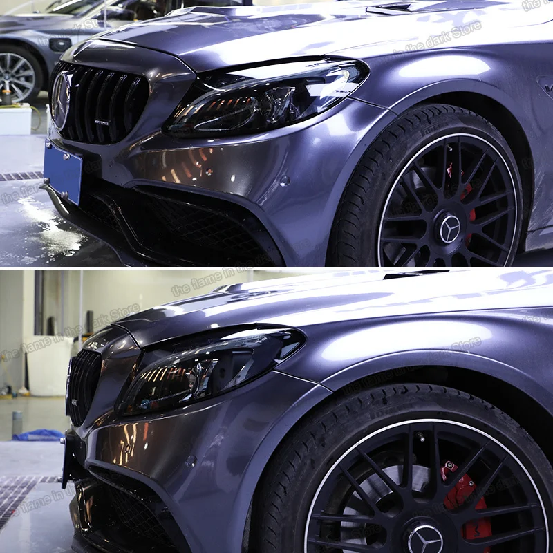 Прозрачная Черная защитная пленка Lsrtw2017 для автомобильных фар из ТПУ Mercedes Benz GLC