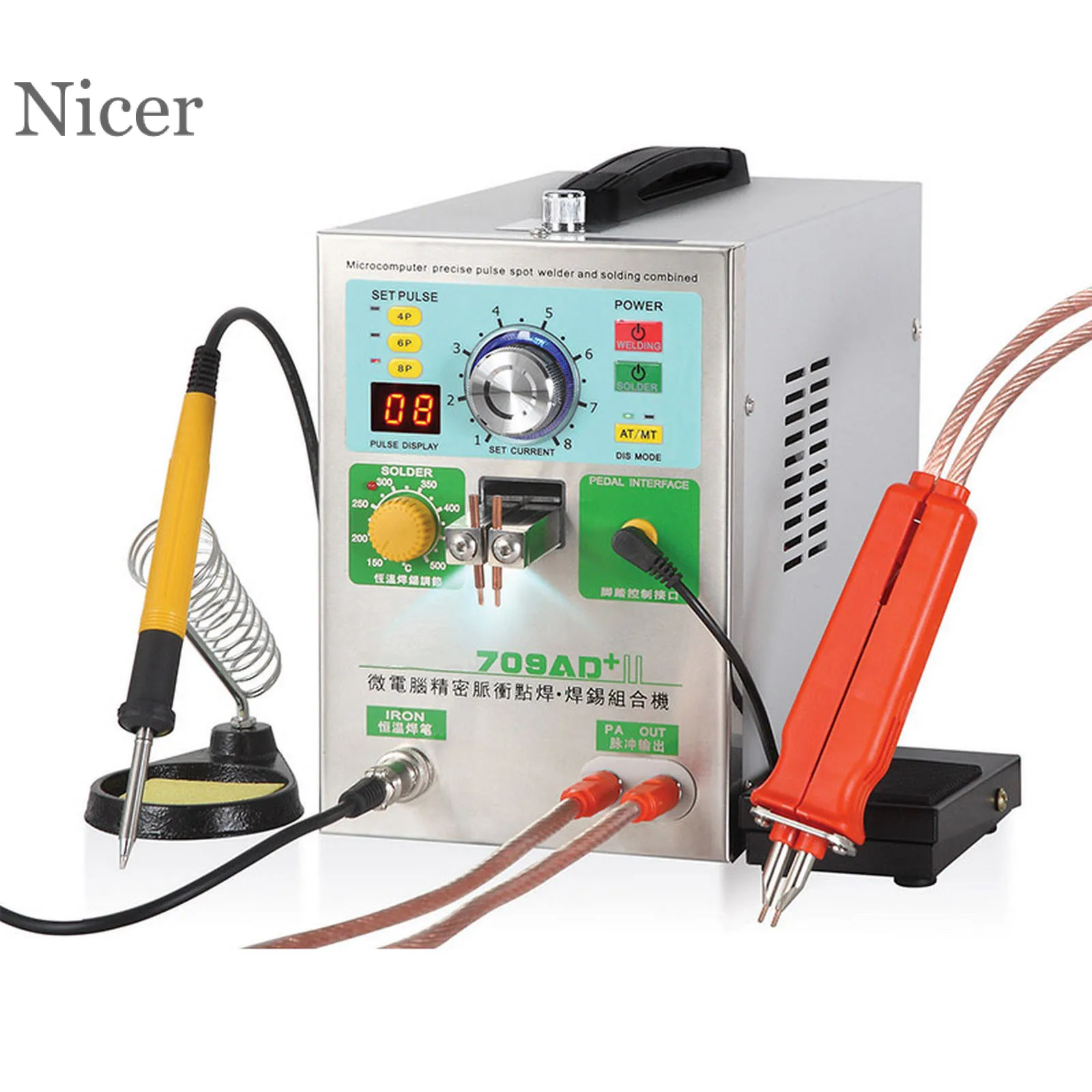 

709AD+ Battery Spot Welder Machine 3.2KW High Power High Pulse for 18650 Lithium Battery Spot Welding Tool with 70B Welding Pen