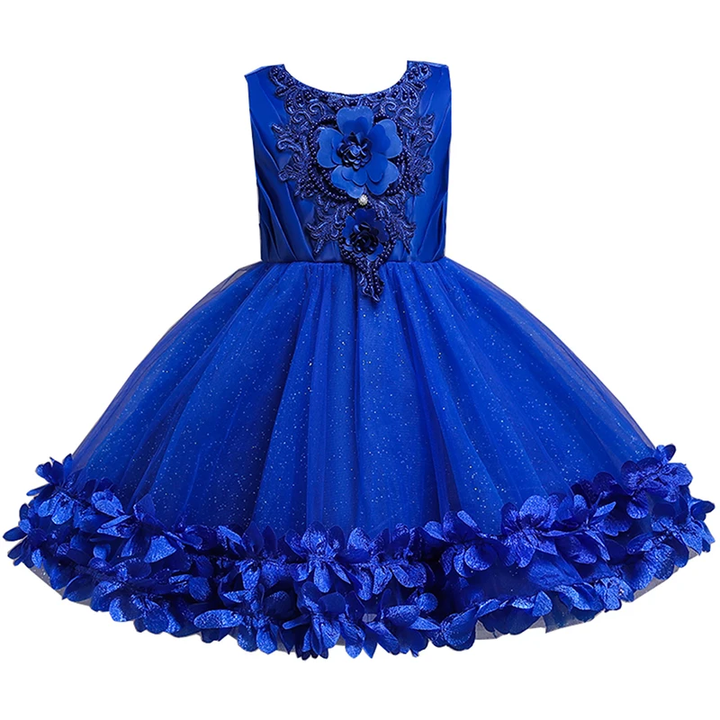 Новинка Платье с цветочным узором для девочек Вечернее платье От 3 до 8 лет