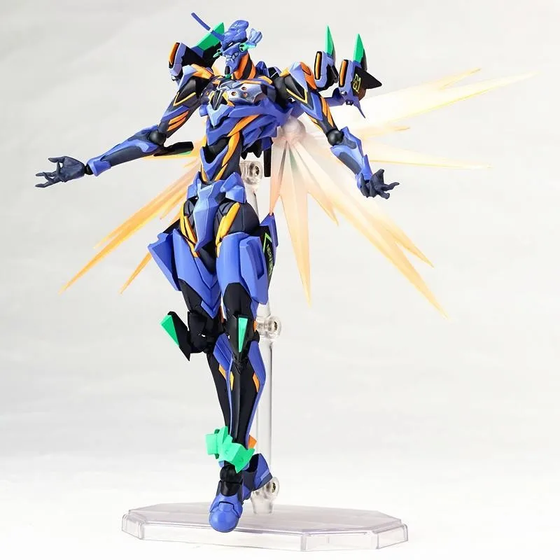 Тинейджеров Revoltech Аска Лэнгли сорью»(Evangelion Evolution EV-001 воина гундама Тесты Тип-01 с светодиодный светильник ПВХ фигурка Коллекционная модель детские игрушки куклы; высота каблука 14 см