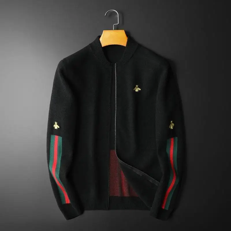 

European and American fashion jacquard knitted cardigan for men in autumn and spring